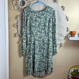 Green floral rewind dress